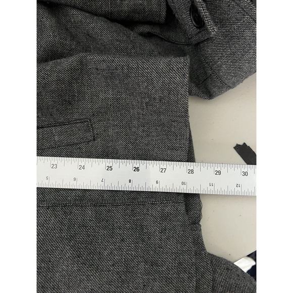 BKE Buckle Coat Men’s Large Wool Blend Grey Pockets Full Button‎ Up - Picture 12 of 12
